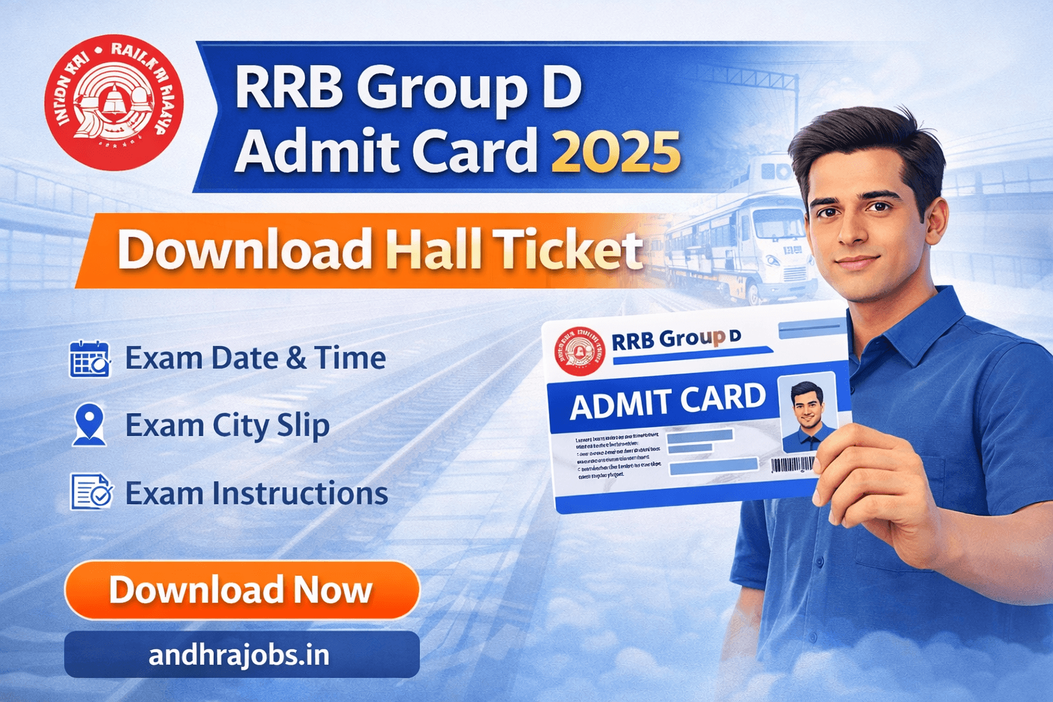 RRB Group D Admit Card 2025 release date and download link
